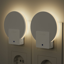 Lyridz Nachtlicht Steckdose mit Dämmerungssensor - Hinterleuchtete Led Nachtlicht Dimmbar - 2 Stück Steckdosenlicht Warmweißes 1-50 lm für Flur, Treppe, Schlafzimmer, Kinderzimmer Angebot bei HelloDeals