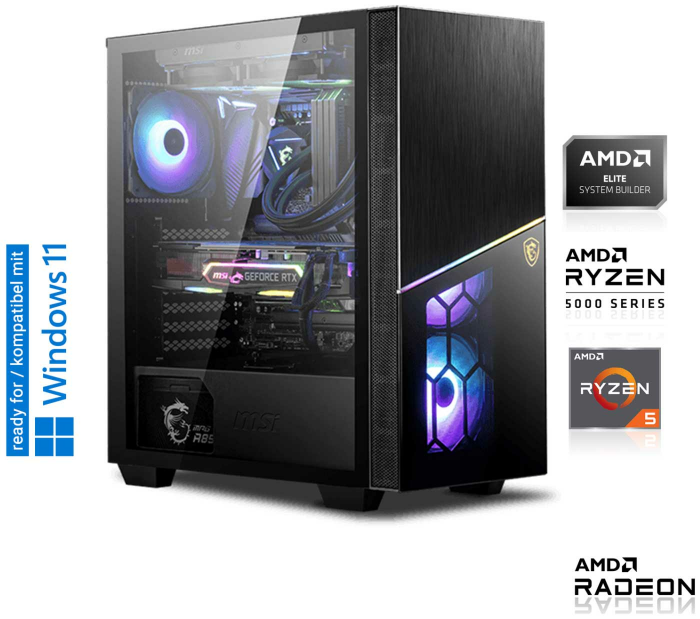 XDREAM Gaming-PC PBM AMD Ryzen 5 5600X 6x 3.70GHz | 16GB DDR4 | RX 6900 XT 16GB | 1000GB M.2 SSD