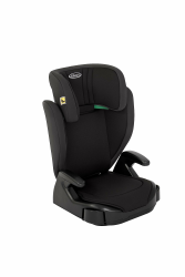 Graco Junior Maxi™ i-Size R129 Kindersitz, ca. 3,5 bis 12 Jahre (100 bis 150 cm), Kindersitzerhöhung, Armlehnen und Kopfstütze höhenverstellbar, leicht, mit Getränkehalter, schwarz, Midnight Angebot bei HelloDeals