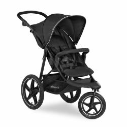 hauck Kinderwagen Runner 2, Dreirad Buggy mit XL Lufträder für Kinder bis 22 kg, UV-Schutz 50+, Belüftungsfenster, Höhenverstellbar, Faltbar, XL Korb bis 3 kg, Liegefunktion (Black) Angebot bei HelloDeals