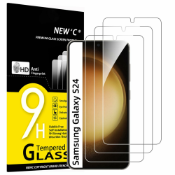 NEW'C 3 Stück, Panzer Schutz Glas für Samsung Galaxy S24 5G, Frei von Kratzern, 9H Härte, HD Displayschutzfolie, 0.33mm Ultra-klar, Ultrabeständig Angebot bei HelloDeals
