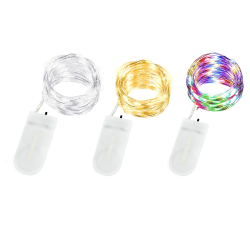 Annefly LED Lichterkette mit Batterie, 3 Stück 2M 20LED Micro wasserdichte Drahtlichterkette Silberdraht Innen für Schlafzimmer Gläser Hochzeit Festival Party Weihnachtsbeleuchtung Deko (Mehrfarbig) Angebot bei HelloDeals