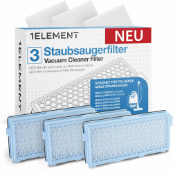 3 Filter für Miele Staubsauger [Compact C1 & C2, Complete C2 & C3, S8340] – 3 HEPA Filter und 3 Motorfilter für Allergiker gegen Feinstaub und Gerüche [S4000, S5000, S6000 & S8000 Series] 2022 Angebot bei HelloDeals