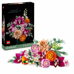 LEGO Botanicals Schöner Rosafarbener Blumenstrauß - Blumendeko - Bauset für Erwachsene - Dekorative Gänseblümchen, Kornblumen, Rosen und Holunderblüten zum Ausstellen - Geschenk zum Valentinstag 10342 Angebot bei HelloDeals
