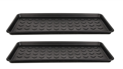 BigDean 2er Set Schuhabtropfschale Schuhablage groß - Abtropfschale für Schuhe - 71,5 x 34,5 x 3 cm - Schuhmatte mit erhöhtem Rand - Schuh-Abtropfschale für Regen, Herbst & Winter - Made in EU Angebot bei HelloDeals