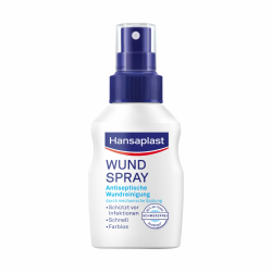 Hansaplast Wundspray (50 ml), zur antiseptischen Wundreinigung durch mechanische Spülung, Spray schützt vor Wundinfektionen, farblos und besonders hautfreundlich Angebot bei HelloDeals