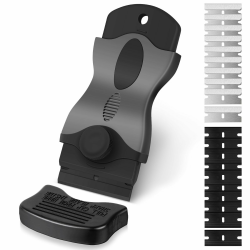 Ainiv Schaber Set, Stabiler Kochfeldschaber mit 20 Ersatz-Klingen, Schaber Küchenschaber Set, Kochfeldschaber, Reinigungsschaber, Herd Glasschaber, Herdschaber für Backofen, Glaskeramik Angebot bei HelloDeals