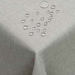 DecoHomeTextil Leinen Optik Farbe Größe wählbar - Eckig 110 x 160 BZW.160x110 BZW. 110x160 cm Hellgrau mit Lotus Effekt Tischdecke mit Fleckschutz Hellgrau TD Eckig Eckig 110 x 160 cm Hellgrau Angebot bei HelloDeals