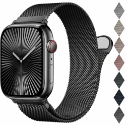 EPULY Milanaise Ersatzarmband Kompatibel mit Apple Watch Armband 46mm 45mm 44mm 42mm 49mm 41mm 40mm 38mm, Magnetische Metall Edelstahl Armbänder für iWatch Series 10 9 8 7 6 5 4 3 SE Ultra 2 1 Angebot bei HelloDeals