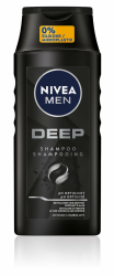NIVEA MEN Deep Shampoo für Männer, gegen fettige Haare mit Aktivkohle, revitalisierend für ein langanhaltendes Frischegefühl, veganes Haarshampoo für Tiefenreinigung (250 ml) Angebot bei HelloDeals