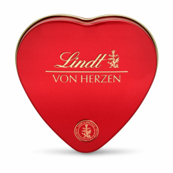 Lindt Schokolade von Herzen | 30 g | 6 Pralinés in den Sorten Marc de Champagne, Coeur à l'Orange, Vollmilch mit Krokant, Orange Marzipan in schöner Herzdose | Pralinengeschenk | Schokoladengeschenk Angebot bei HelloDeals