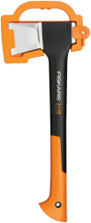 Fiskars Spaltaxt, Inklusive Klingen- und Transportschutz, Länge: 44 cm, Antihaftbeschichtet, Hochwertige Stahl-Klinge/Glasfaserverstärkter Kunststoff-Stiel, Schwarz/Orange, X11–S, 1,1 kg, 1015640 Angebot bei HelloDeals