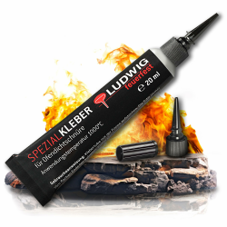 Kaminfix hitzebeständiger kleber, Feuerfester Kleber für Dichtschnur, Dichtband, Schamott, hochtemperaturkleber, Kleber hitzebeständig über 1000°C. Schamottekleber und mehr... (1Stück) Angebot bei HelloDeals