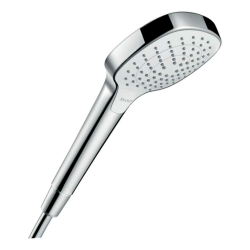 hansgrohe Croma Select E - Duschkopf, Handbrause mit 3 Strahlarten, Duschbrause (110 x 110 mm), Brausekopf mit Antikalk-Funktion, Chrom, 26812400 Angebot bei HelloDeals