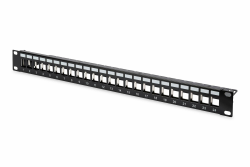 DIGITUS Patchpanel - Modular - Für Keystone-Module - 19-Zoll - 24-Port - Geschirmt - Rack-Montage 1HE - Schwarz Angebot bei HelloDeals