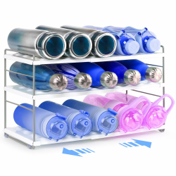 mepure Flaschen Organizer, Erweiterbar flaschenaufbewahrung, Verstellbare Becher Lagerung für Küche Organisation, 3 Tier Cup Veranstalter für Sportflasche isoliert Mug Kühlschrank, Weiß Angebot bei HelloDeals