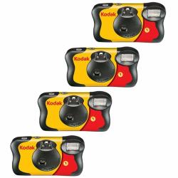 Kodak Fun Saver Einwegkamera mit Blitz, 35 mm, Einwegkamera mit Blitz, 27 Belichtungen, 4er-Pack Angebot bei HelloDeals
