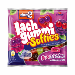 nimm2 Lachgummi Softies Rote Früchte – 1 x 225g – Gefülltes Fruchtgummi mit Fruchtsaft und Vitaminen Angebot bei HelloDeals