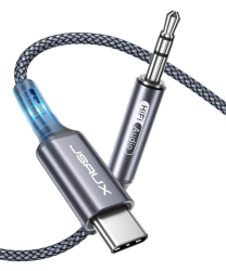 JSAUX USB C auf Aux Kabel 1M, USB Typ C auf Klinke Kabel 3.5mm Audio Aux Kabel Dauerhaft kompatibel mit iPhone 16/15 Pro Max, Galaxy S24/S23/S22 Ultra, iPad Pro, Pixel, Huawei P40, Auto-Lautsprecher Angebot bei HelloDeals