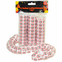 Udo Schmidt Luftschlangen 3er Packung Verkehrsschild Zahl 40 1,5cm 1,20 Meter Angebot bei HelloDeals