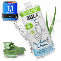 BULA® Popo NACHFÜLL-Flasche (750 ml) NUR ZUM AUFFÜLLEN unserer 150 u. 50 ml-Flasche! | ersetzt bis zu 1.000 Feuchttücher! | mit Inhaltsstoffen aus natürlichem Ursprung Angebot bei HelloDeals