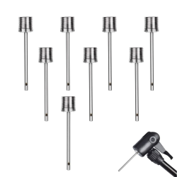 ZELHYEUU Ball Pumpe Nadel, 8 Stück Ersatznadeln Ventil Nadel Set, Ballpumpen Aufblasnadel, Dual Port Pumpen Nadeln, Netball Bälle, Silber Ventiladapter Aufblasbare Nadel Angebot bei HelloDeals