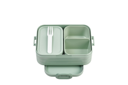 Mepal Brotdose Midi - Brotdose mit Bento Box - Für 2 Sandwiches oder 4 Brotscheiben - Lunchbox für kleine Snacks & Reste - Brotdose Erwachsene - Essenbox mit Fächern - Nordic sage Angebot bei HelloDeals