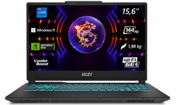 MSI Cyborg 15 Gaming Laptop, 15,6" Full HD 144Hz, Intel Core i7-13620H, NVIDIA GeForce RTX 4060, 16GB DDR5, 512GB SSD, Windows 11 Home, QWERTZ Tastatur, A13VF-862, Schwarz/transparent Angebot bei HelloDeals
