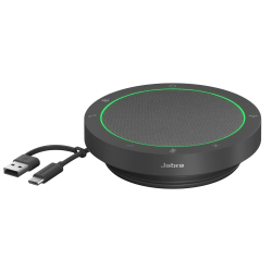 Jabra Speak2 40 tragbare Freisprechlösung, 4 Mikrofone mit Geräuschunterdrückung, 50 mm Breitband-Lautsprecher, Breitband-Audio, mit USB-A und USB-C, für MS-Teams Zertifiziert, Dunkelgrau Angebot bei HelloDeals