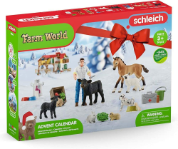 schleich 98643 Adventskalender Farm World 2022, für Kinder ab 3 Jahren, für Bauernhof-Fans mit einer menschlichen Spielfigur, Tieren und einer Menge Zubehör Angebot bei HelloDeals