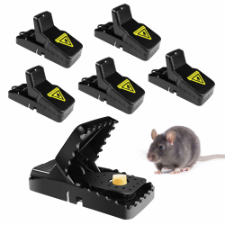 Fousenuk Rattenfalle Schlagfallen, 6 Stück Mausefalle Schlagfalle Testsieger, Wiederverwendbar Mäusefallen Kunststoff, Rattenfallen, Mausfallen für Haus und Draußen, Mouse Trap, Rat Trap Angebot bei HelloDeals