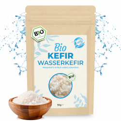 Curly Superfood Wasserkefir Kristalle Bio 30g - Besonders einfach frischen Wasserkefir herstellen (unendlich viel) inkl. Erfolgsgarantie & Anleitung - Kefir Kristalle Angebot bei HelloDeals