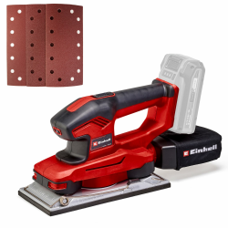 Einhell Akku-Schwingschleifer TE-OS 18/230 Li Solo (Drehzahlelektronik, Micro-Klett, Fußplatte aus Aluminium, Staubfangsack, inkl. 3x Schleifpapier, ohne Akku und Ladegerät) Angebot bei HelloDeals