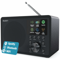 Internetradio WLAN | DAB+ Radio mit Bluetooth | DAB Plus Radio Küchenradio | Internet Radio WLAN mit DSP Lautsprecher | Digitalradio DAB Plus | Frontier Oktiv App Fernsteuerung | MAJORITY Touro Angebot bei HelloDeals