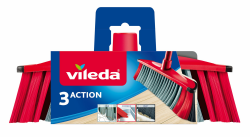 Vileda 3Action Besen - Kombination von 3 Borsten - für Staub, groben Schmutz und Haare und für Ecken Angebot bei HelloDeals