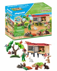 PLAYMOBIL Country 71252 Kaninchenstall, Tiere für den Bio-Bauernhof, Nachhaltiges Spielzeug für Kinder ab 4 Jahren Angebot bei HelloDeals
