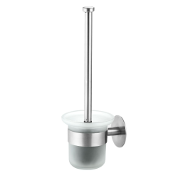 MaxDoux Klobürste- Toilettenbürste Ohne Bohren Wandmontage WC Bürste mit Halter Edelstahl und Glas Klobürstenhalter WC Garnitur für Bad und WC Angebot bei HelloDeals