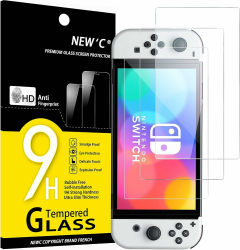 NEW'C 3 Stück, Panzer Schutz Glas für Nintendo Switch (modèle OLED), Frei von Kratzern, 9H Härte, HD Displayschutzfolie, 0.33mm Ultra-klar, Ultrabeständig Angebot bei HelloDeals