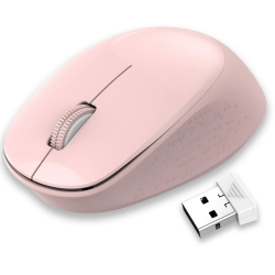 LeadsaiL Maus Kabellos, 2.4G Wireless Maus Leise mit USB Empfänger, 1600 DPI Optical Tracking, 3 Tasten Mäuse, Für Links- und Rechtshänder, Kompatibel mit PC, Mac, Laptop, Windows - Rosa Angebot bei HelloDeals