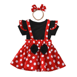 Lito Angels Minnie Mouse Kleid Kostüm Verkleidung mit Stirnband für Baby Kleinkind Mädchen, Hosenträger Rock Bekleidungsset 2-3 Jahre Angebot bei HelloDeals