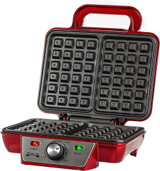 Gadgy Belgisches Waffeleisen, 1000W für 2 Belgische Waffeln, 23 x 16,8 cm, verstellbare Temperatur, LED-Anzeige, sicherer, hitzefester Griff, Ideal für köstliche Party-Desserts und Frühstückswaffeln Angebot bei HelloDeals