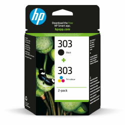 HP 303 (3YM92AE) Original Druckerpatronen 2 Count (Pack of 1) für HP ENVY 6200, 7100, 7134,7220e,7221e,7224e,7800,7900e Tango Printer.Schwarz - 1X 200 Seiten|Dreifarbig - 1 x 165 Seiten Angebot bei HelloDeals