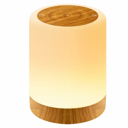 Auxmir LED Nachttischlampe Touch Dimmbar mit 256 RGB Farben & 4 Modi, Tischlampe Kabellos USB Aufladbar, Nachtlicht Holzmaserung Timing Funktion, Tragbar Nachtlampe für Schlafzimmer Wohnzimmer Camping Angebot bei HelloDeals