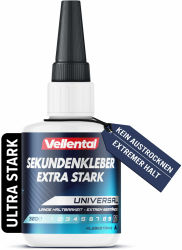 Sekundenkleber Gel Extra Stark universal - Superkleber wasserfest, hitzebeständig & mit Nadel Verschluss gegen Austrocknung - Alleskleber für Plastik, Kunststoff, Glas, Holz, Metall uvm. Angebot bei HelloDeals