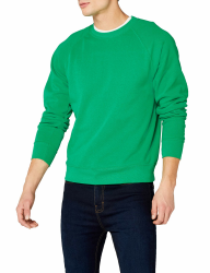 Fruit of the Loom Herren Raglan Classic Sweatshirt L Green (Kelly Green) Angebot bei HelloDeals