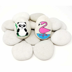 VELLES Groß Steine zum Bemalen & Garten Kieselsteine Weiße Kies Dekosteine Naturstein Marmorkies Zierkies Kiesel für Gartendeko - Aquarium Deko Stein Gartensteine Weiss Gross 40-80 mm Angebot bei HelloDeals