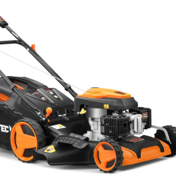 FUXTEC 4in1 Benzin Rasenmäher FX-RM5196PRO mit flexiblem Antrieb, Gartenmäher inkl. Frontstoßstange, 51 cm Schnittbreite, 4-Takt Mäher, kugelgelagerte Big Wheel Räder, 60L Grasfangkorb Angebot bei HelloDeals