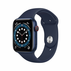 Apple Watch Series 6 (GPS + Zellular, 44MM) Aluminiumgehäuse Blau mit Tiefe Marine Sportarmband (Generalüberholt) Angebot bei HelloDeals