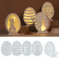 QIGHLIS Silikonformen Gießformen Ostern, 6 Stück Silikonform Ostern Set, gießformen silikon Ostern Hase, Silikonform Osterei, Gipsformen zum Gießen, für Handwerk und Gips Gießen (D) Angebot bei HelloDeals