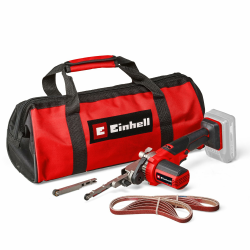 Einhell Akku-Bandfeile TE-BF 18 Li-Solo Power X-Change (18 V, Geschwindigkeit bis 1.700 m/min, 2x Schleifarme 9 mm und 13 mm, inkl. 12x Schleifbänder, ohne Akku) Angebot bei HelloDeals